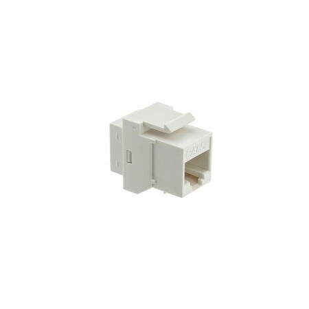 Cable Wholesale Cat5e Keystone Inline Coupler, White, RJ45 Female 310-220WH